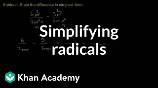 Simplifying First for Subtracting Rational Expressions