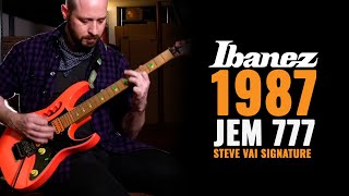 Video thumbnail for 1987 Ibanez JEM 777 Steve Vai Signature | CME Vintage Demo | Phil Hunger by Chicago Music Exchange