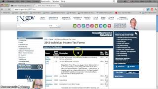 Indiana Printable Tax Forms 2012 - Form IT-40 Online Print Only and Fill In Options