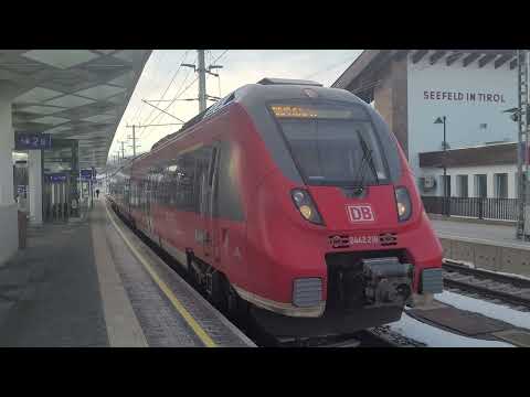 Abfahrt der S6 5408 am 26.12.2022 in Seefeld in Tirol