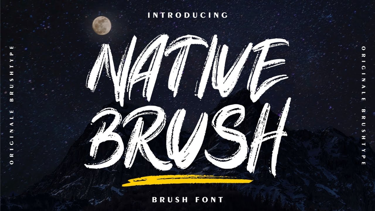 Native Brush Font | Logo Font | Background Font | Free Font | Canva Font