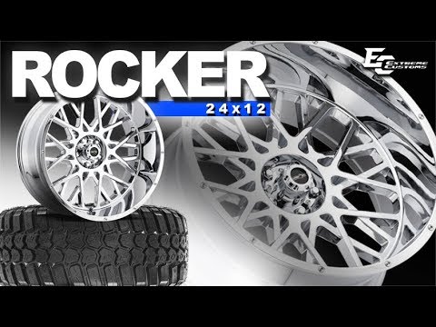 24x12 Vision Rocker Wheels - 35x12.5R24 RBP Repulsor M/T Tires