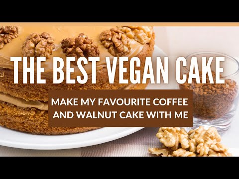 Vegan Coffee and Walnut Cake Recipe🎂 (The BEST Vegan Cake)
