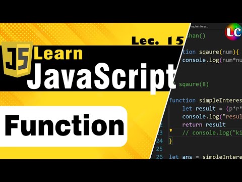 Javascript Functions Lecture 15 Learn Coding