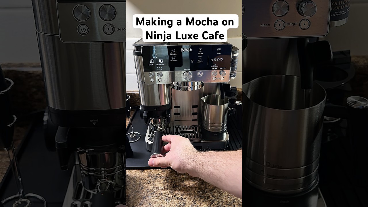 Making a Mocha with Ninja Luxe Cafe #ninja #ninjaluxecafe #coffee #espresso