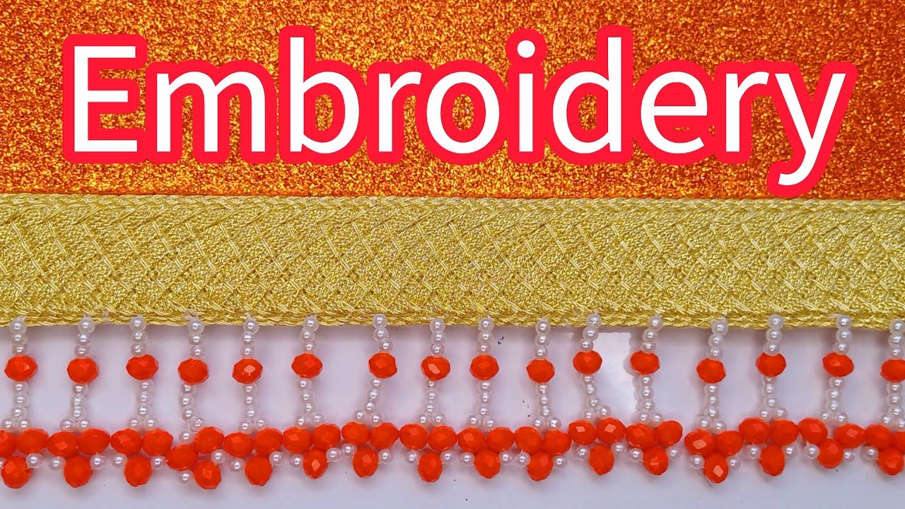 Formal clothes embroidery tutorial آموزش شرابه دوزی مجلسی