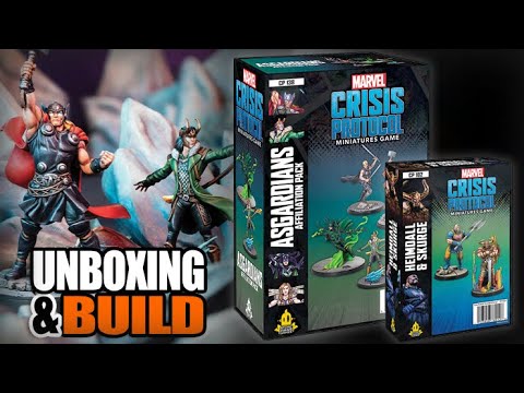 Let's Build Asgardians / Heimdall & Skurge Unboxing Marvel Crisis Protocol