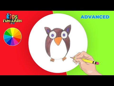 How to Draw easy Owl step by step for Kids| Drawing...
