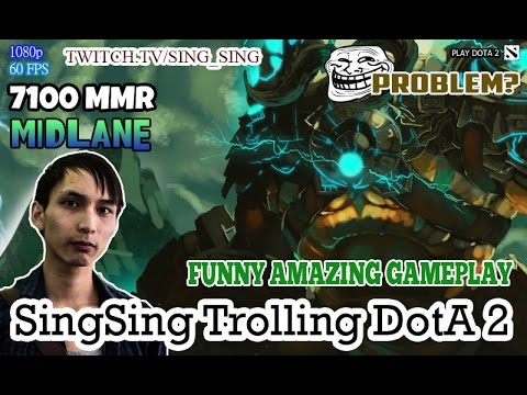 Singsing Trolling Dota 2 Play as Elder Titan | Funny Amazing Gameplay Perspective Commentary