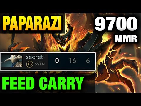 Paparazi 9k7 Shadow Fiend - Sven Carry? LUL [Dota 2 7.06b]