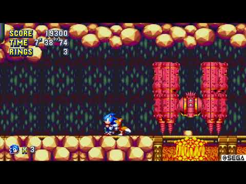 Sonic Mania Lava Reef Zone Act 1 Boss