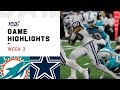 Dolphins vs. Cowboys Week 3 Highlights | NFL 2019