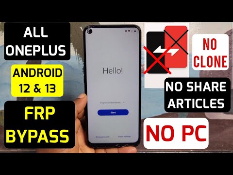 All Oneplus Frp Bypass/Google Account Remove Android 12, 13 | No Share Articles, Clone | Without Pc