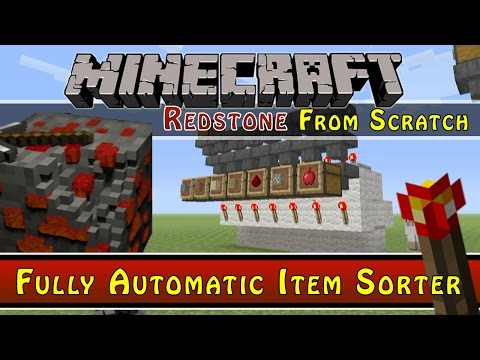 Minecraft :: Fully Automatic Item Sorter Xbox, Playstation + PC :: Redstone From Scratch Ep 0