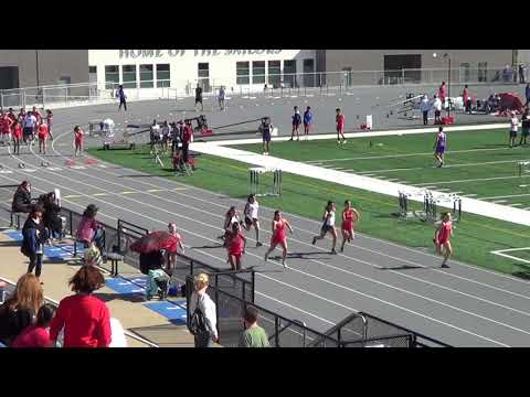 JVG 100m Heat 1 vs Newport 3-28-18 - Los Alamitos Girls
