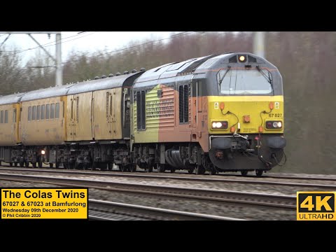67027 & 67023 at Bamfurlong - 09th December 2020