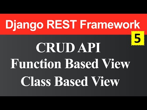 CRUD API using Function Based View and Class Based View in Django REST Framework Hindi