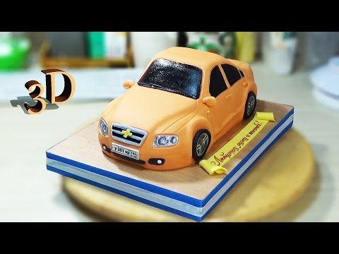 Как создать декор из мастики для торта машина