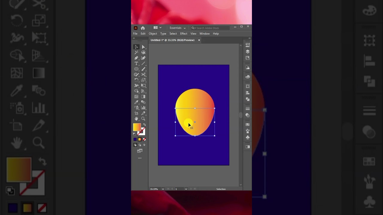 Create Sunset Reflection - Adobe illustrator Tutorial #shortfeed #shorts