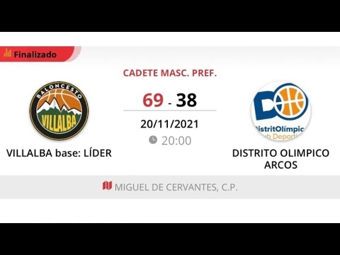 Cadete masc B VILLALBA BASE:LIDER - DISTRITO OLIMPICO