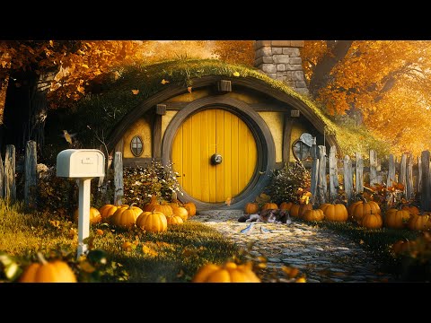 Hobbit's Autumn in the Shire 🍁 Falling Leaves ◈ Magical Ambience/Soft music ~ Cozy Autumn