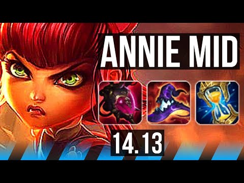 ANNIE vs RYZE (MID) | 11/2/9, Rank 15 Annie | EUW Challenger | 14.13