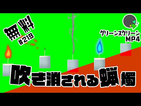 【フリー素材・アニメーション】吹き消される蝋燭【No.219】