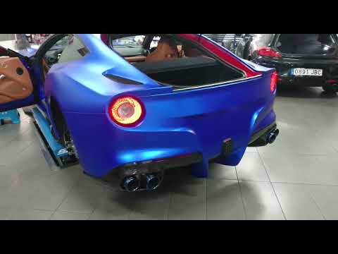 Ferrari F12 first start up after installing Armytrix Titanium exhaust