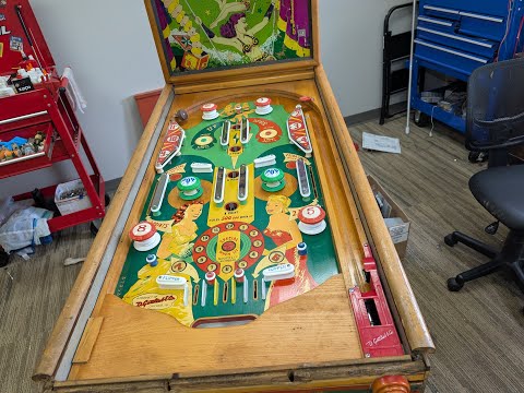 Restoring this 1950 Rockettes Woodrail Pinball Machine