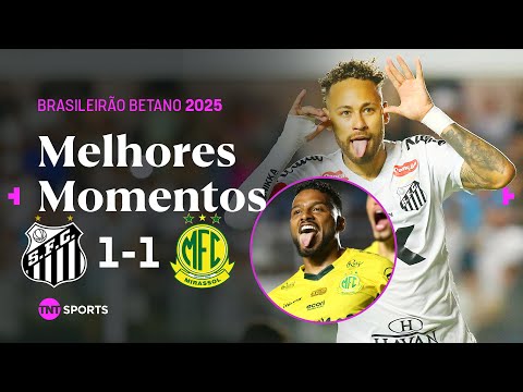 NEYMAR CRAVA, MAS REINALDO ACABA COM A FESTA DO PEIXE! SANTOS 1X1 MIRASSOL - MELHORES MOMENTOS