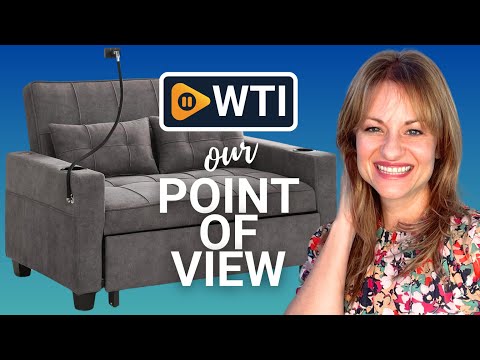 3-in-1 Convertible Sleeper Loveseat Sofa Bed with Pullout Bed and Storage for Living Room - WTI product video review