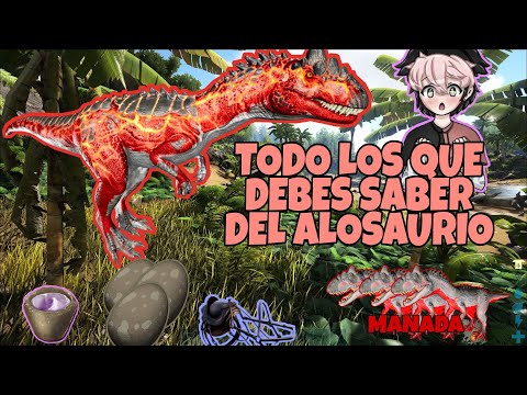 🦖HABILIDADES del ALLOSAURUS en ARK MOBILE 🦖 como domésticar un ALOSAURIO ARK MOBILE 🦖
