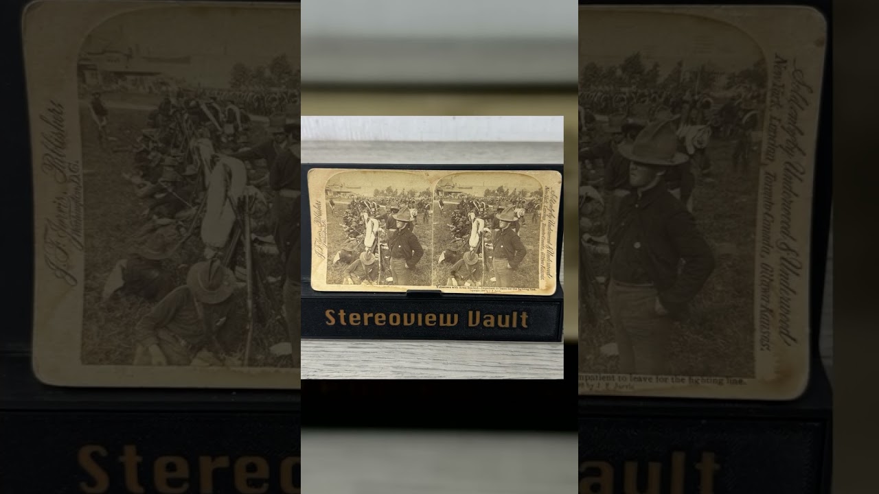 J.F. Jarvis Stereoview, Volunteers with Arms, c. 1898 Video