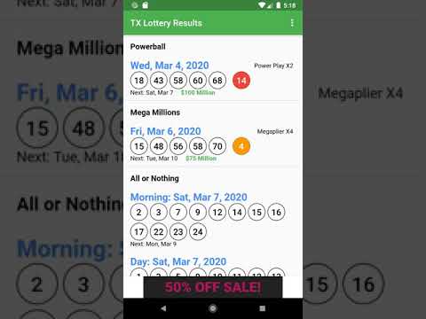 TX Lottery Results Video