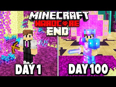 I Survived 100 Days of HARDCORE Minecraft in the END ONLY...