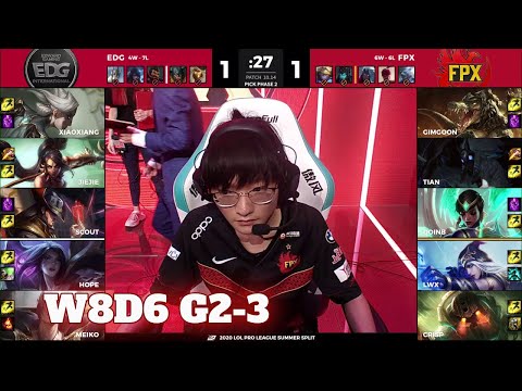 EDG vs FPX - Game 3 | Week 8 Day 6 LPL Summer 2020 | Edward Gaming vs FunPlus Phoenix G3