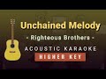 Unchained Melody Righteous Brothers Higher Key Acoustic Karaoke