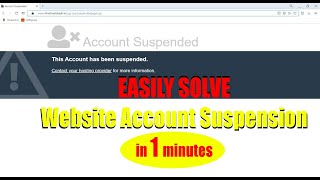 How to fix Account suspended "This account has been suspended" in Hindi (2021)