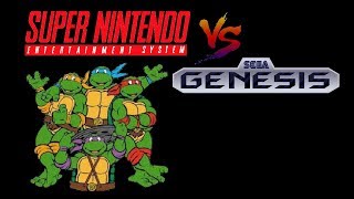 SNES vs Genesis Turtles Music OST /sound comparison.