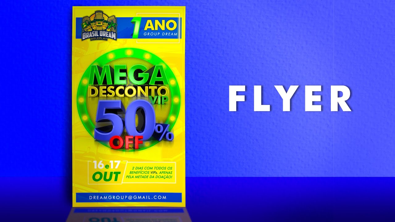 FLYER NO PHOTOSHOP COM 3D P/ POSTAR OU IMPRIMIR. PASSO A PASSO!