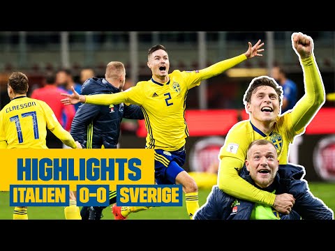 BRAGDEN PÅ SAN SIRO! | Highlights VM playoff | Sverige - Italien 0-0