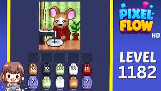 Pixel Flow Level 1182 Solution Walkthrough