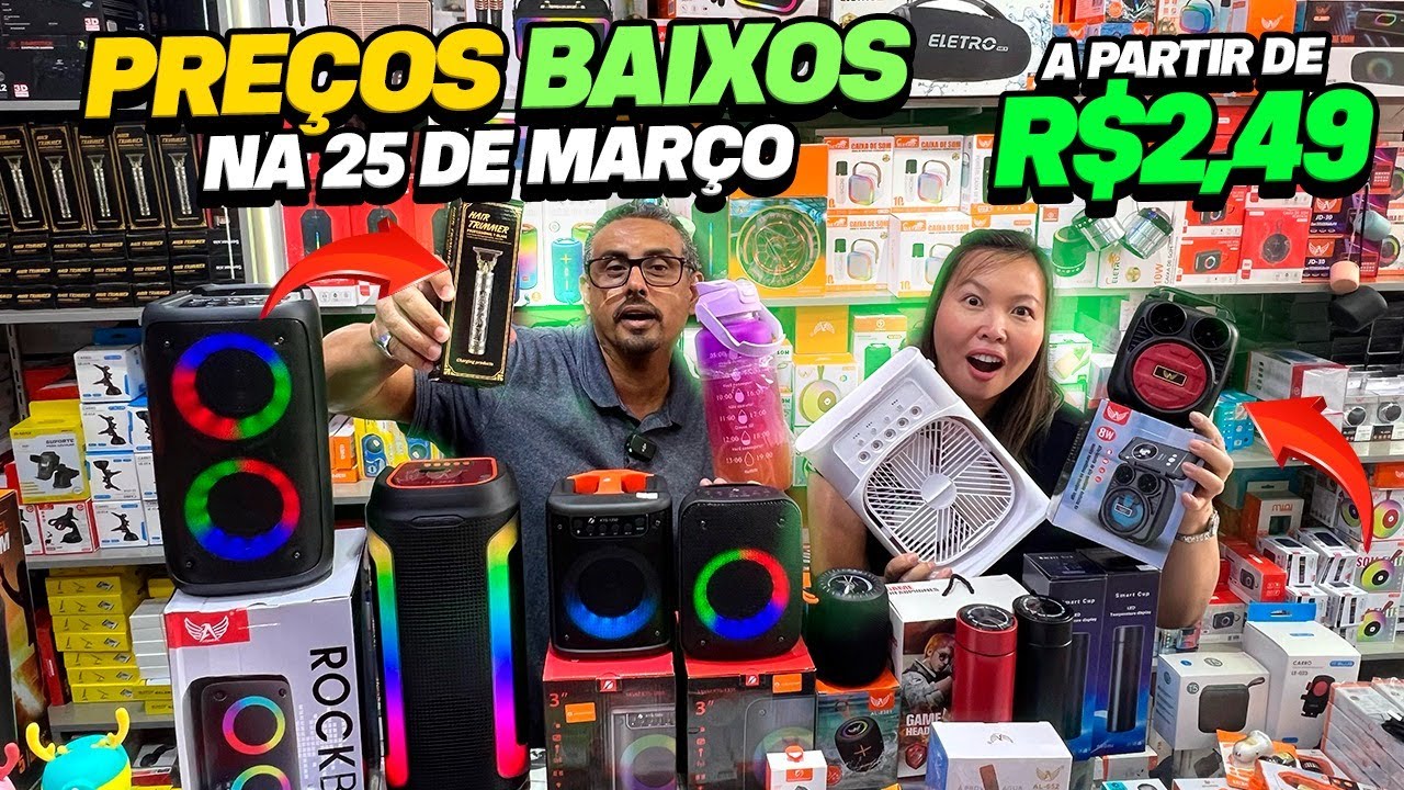 Eletrônicos mais Baratos da 25 de Março Atacadista no Centro de São Paulo