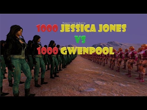 1000 JESSICA JONES vs 1000 GWENPOOL [Ultimate Epic Battle Simulator]