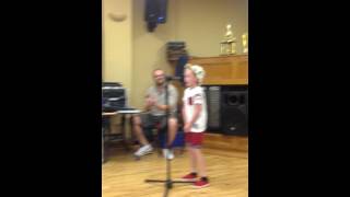 Aidan Woodend // 8 year old // singing Henry Gallagher - Lightning