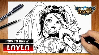 Download lagu How to draw Layla Mobile Legends mp3