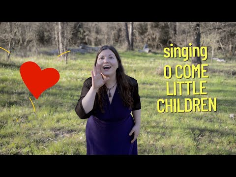 O Come Little Children Lyrics Singing | Suzuki Violin Book 1 - Song 5