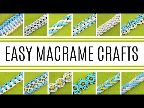 21 Easy Macrame Crafts, Knots, Patterns, Braids For Beginners & Beyond
