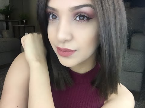 Burgundy Glam makeup look tutorial