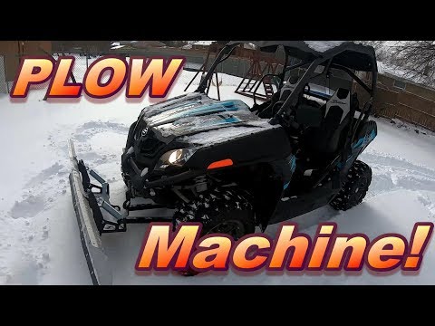 Can the CFMoto ZForce 500 Sport SxS PLOW SNOW? Using the Kolpin Switchblade Plow.